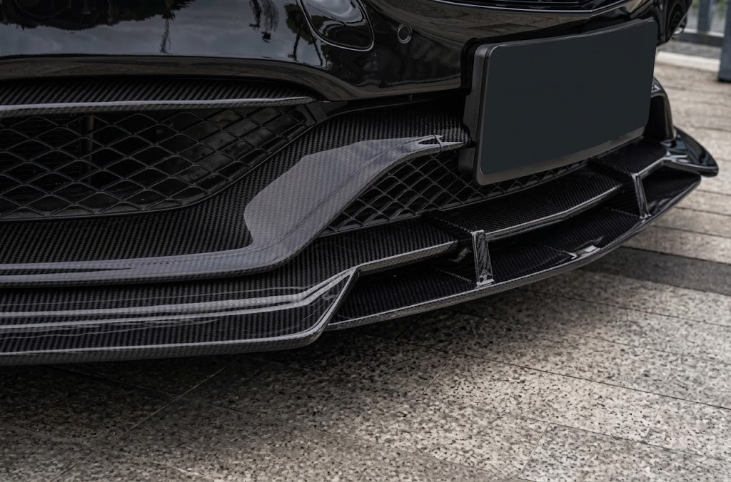 GSC Carbon Fiber Front Center Lip Spoiler For Mercedes-AMG C63 Sedan W205