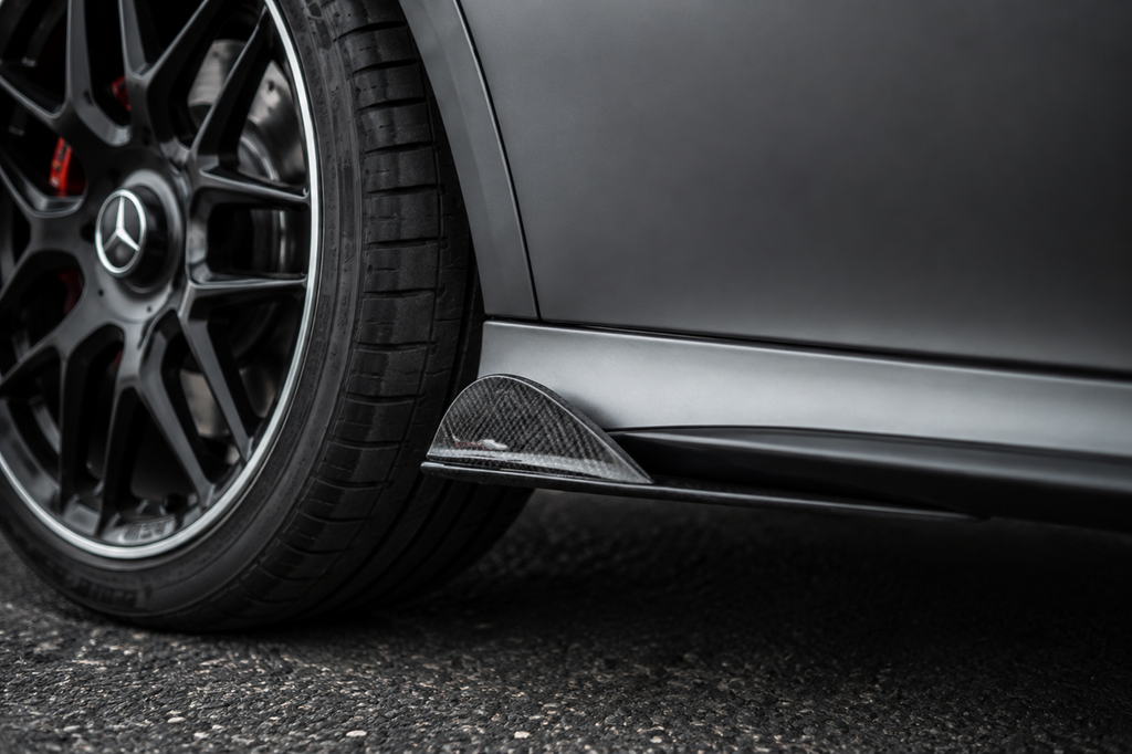 GSC Carbon Fiber Side Skirt Extension Trim Set For Mercedes-AMG CLA35 C118