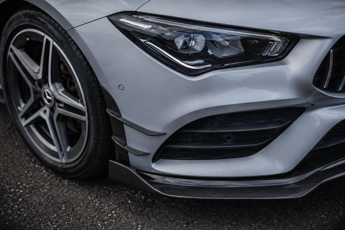 GSC Carbon Fiber Front Canard Splitter Set For Mercedes-AMG CLA35 C118