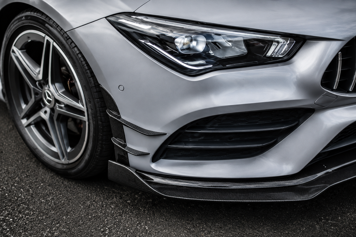 GSC Carbon Fiber Front Fog Light Cover Trim Set For Mercedes-AMG CLA35 C118