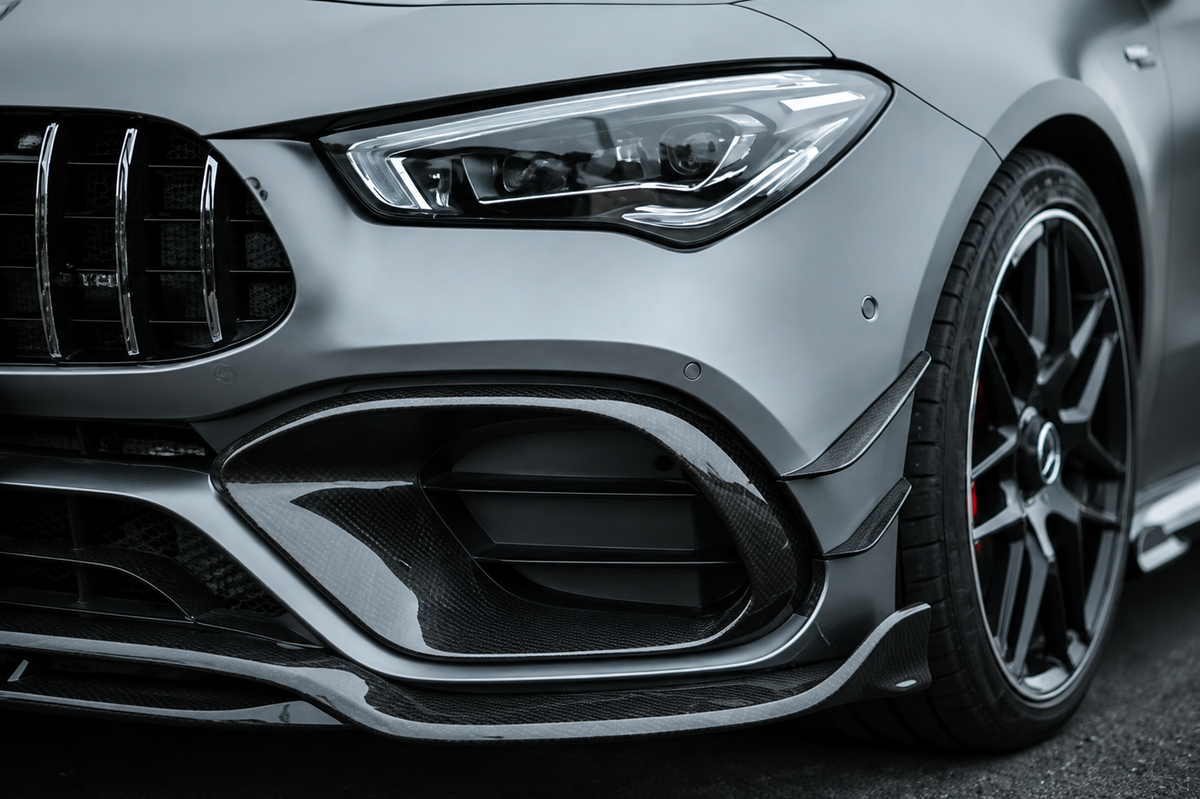 GSC Carbon Fiber Fog Light Cover Trim For Mercedes-AMG CLA45 C118 2020~2023