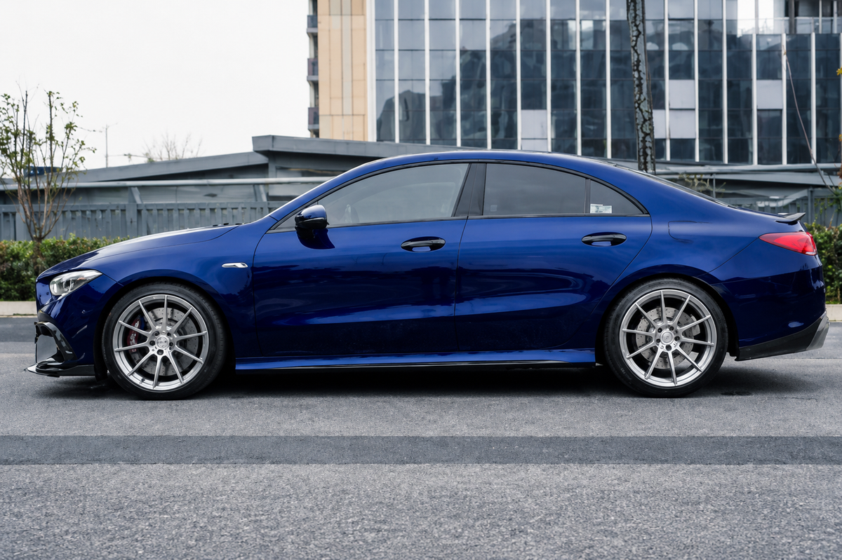 GSC Carbon Fiber Side Skirt Extensions Winglets For Mercedes-AMG CLA45 S C118 2019-2023