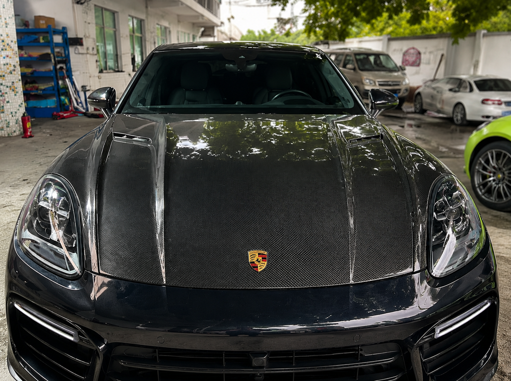 GSC Carbon Fiber Vented Hood For Porsche Cayenne 2018-2023