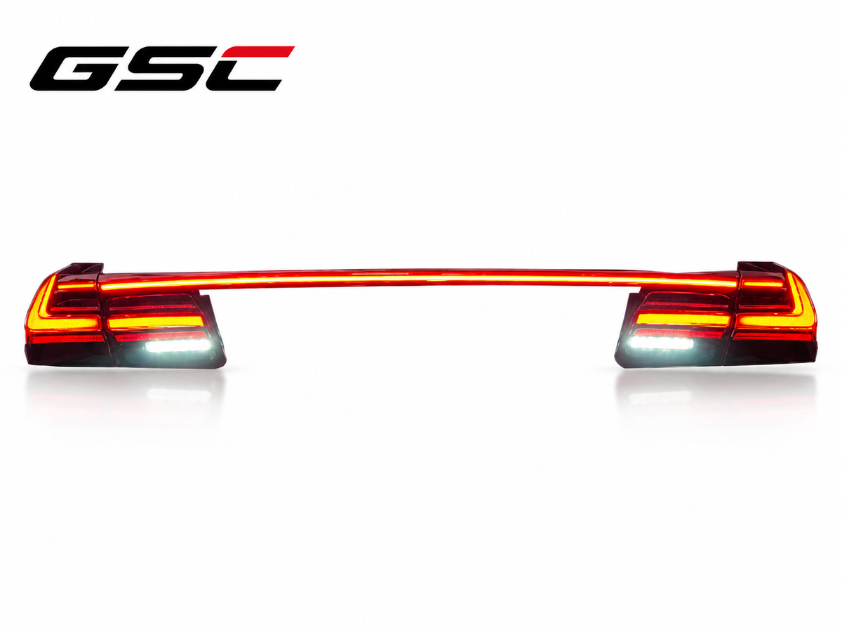 GSC G12 Style Full-Width LED Taillight Assembly Retrofit Set for BMW 7 Series F01 / F02 2009-2015 – Dynamic Flowing Rear Light Upgrade