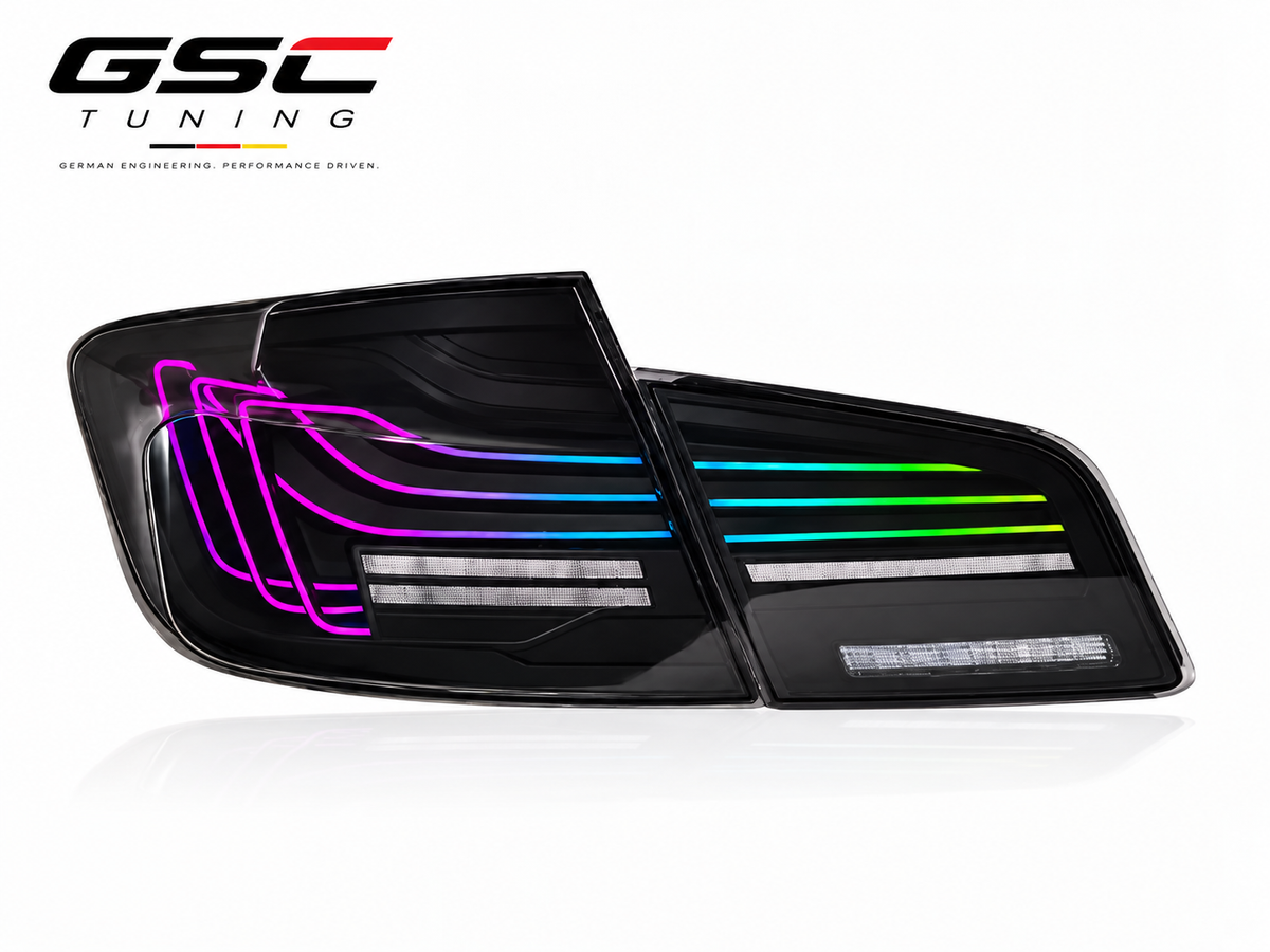 GSC CSL Style RGB LED Taillight Assembly Set for BMW 5 Series F10 / F18 2010-2017