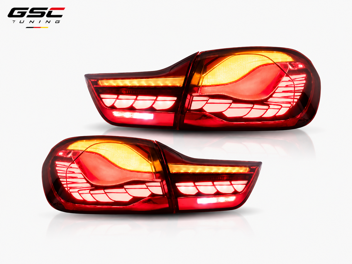 GSC GTS Dragon Scale Style LED Taillight Assembly Set for BMW 4 Series F32 / F33 / F36 & M4 F82 / F83 2013-2020