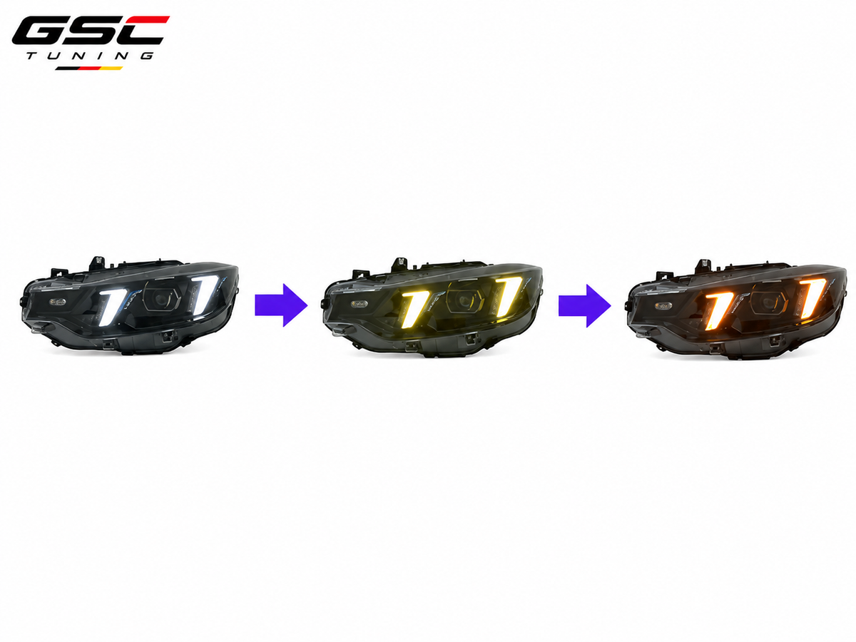 GSC Tri-Color LED Headlight Assembly Set for BMW 4 Series F32 / M4 F82 2013-2020 – 6 / 8 / 9 / 10-Pin Versions