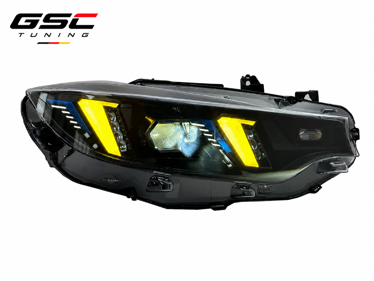 GSC Tri-Color LED Headlight Assembly Set for BMW 4 Series F32 / M4 F82 2013-2020 – 6 / 8 / 9 / 10-Pin Versions
