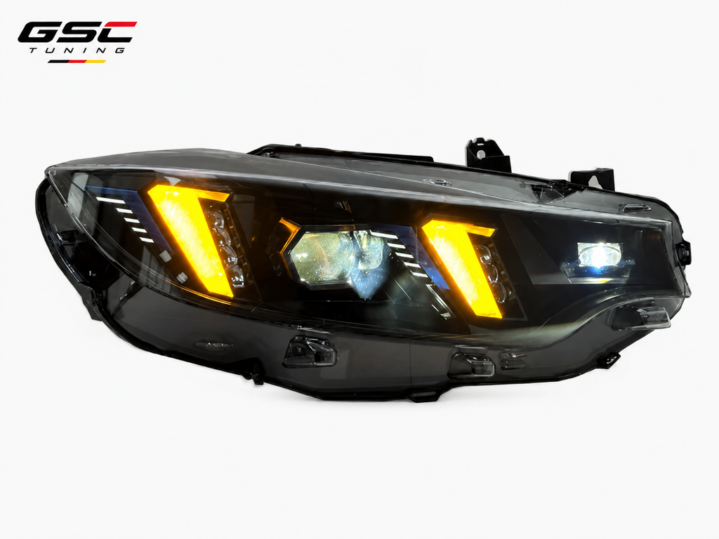 GSC Tri-Color LED Headlight Assembly Set for BMW 4 Series F32 / M4 F82 2013-2020 – 6 / 8 / 9 / 10-Pin Versions