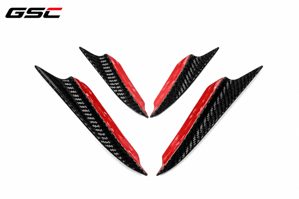 GSC Carbon Fiber BMW G16 8 Series Gran Coupe Front Bumper Aero Fins