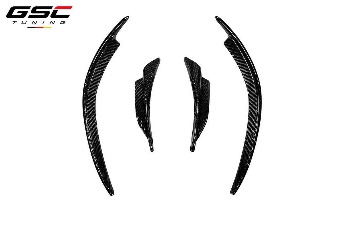 GSC Carbon Fiber BMW G22 G23 4 Series Front Bumper Canards / Air Splitters