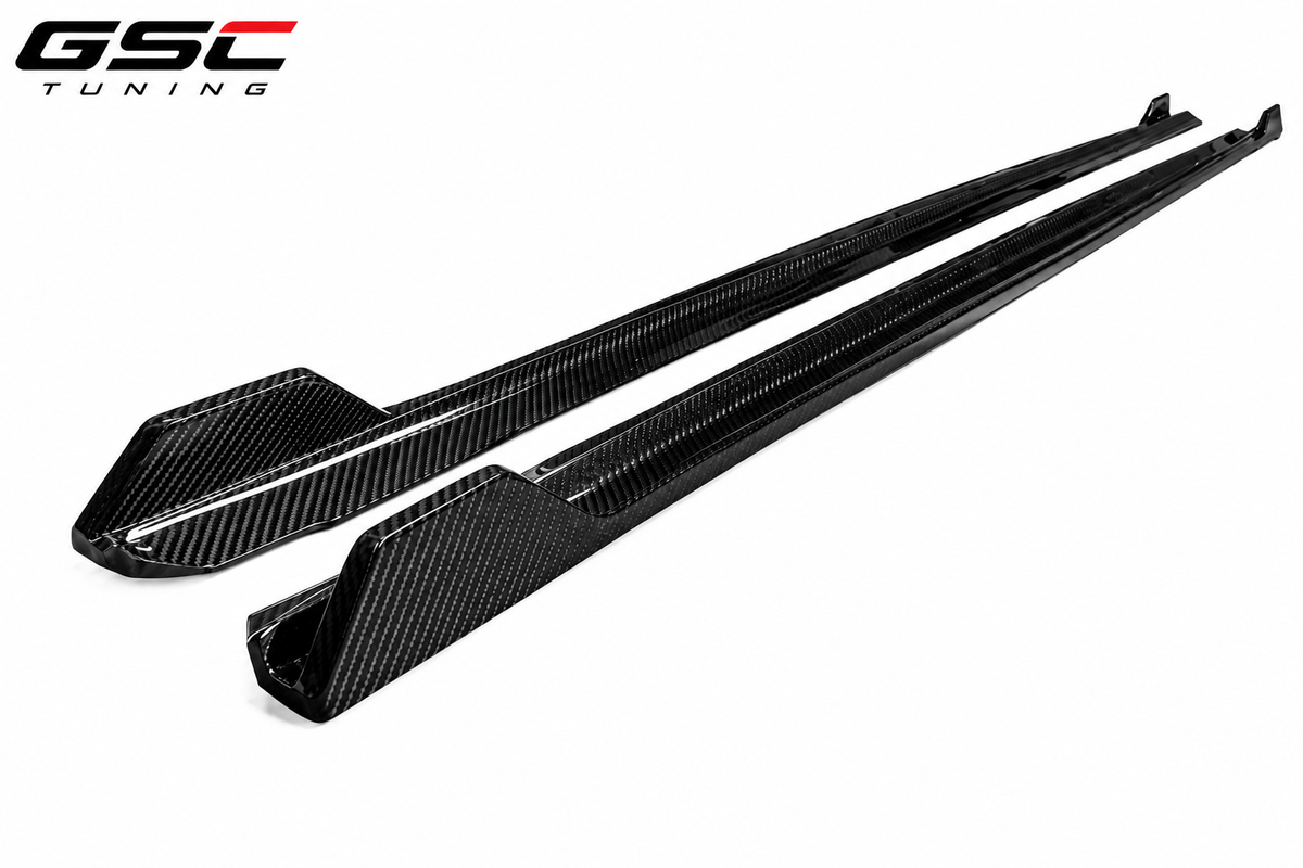 GSC BMW G30 G38 LCI Carbon Fiber Side Skirt Extensions (Standard Wheelbase)