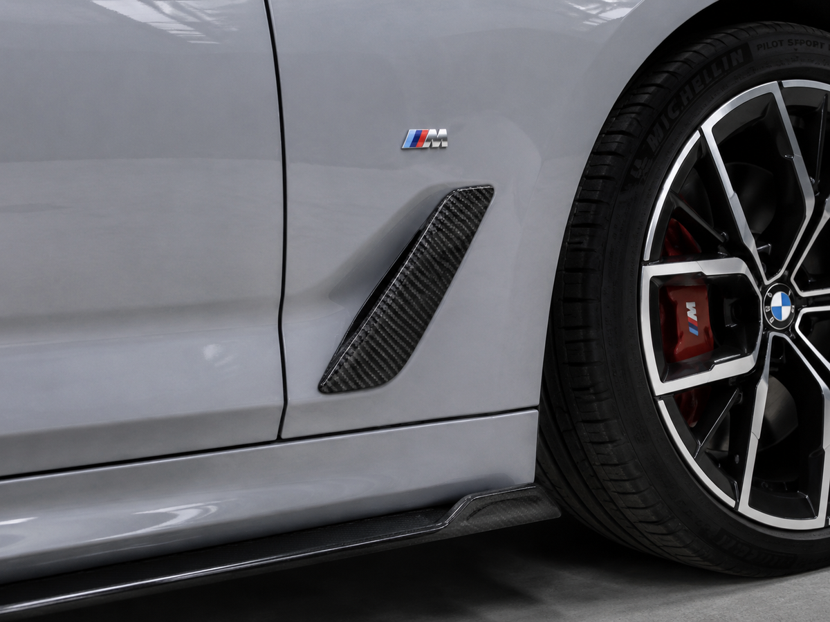 GSC BMW G30 G38 LCI Carbon Fiber Side Fender Grille Trim