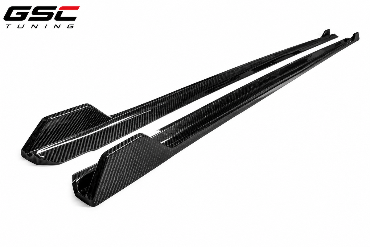 GSC BMW G30 G38 LCI Carbon Fiber Side Skirt Extensions (Long Wheelbase)