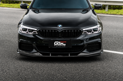 BMW G30 G38 5 Series Carbon Fiber Front Lip Splitter