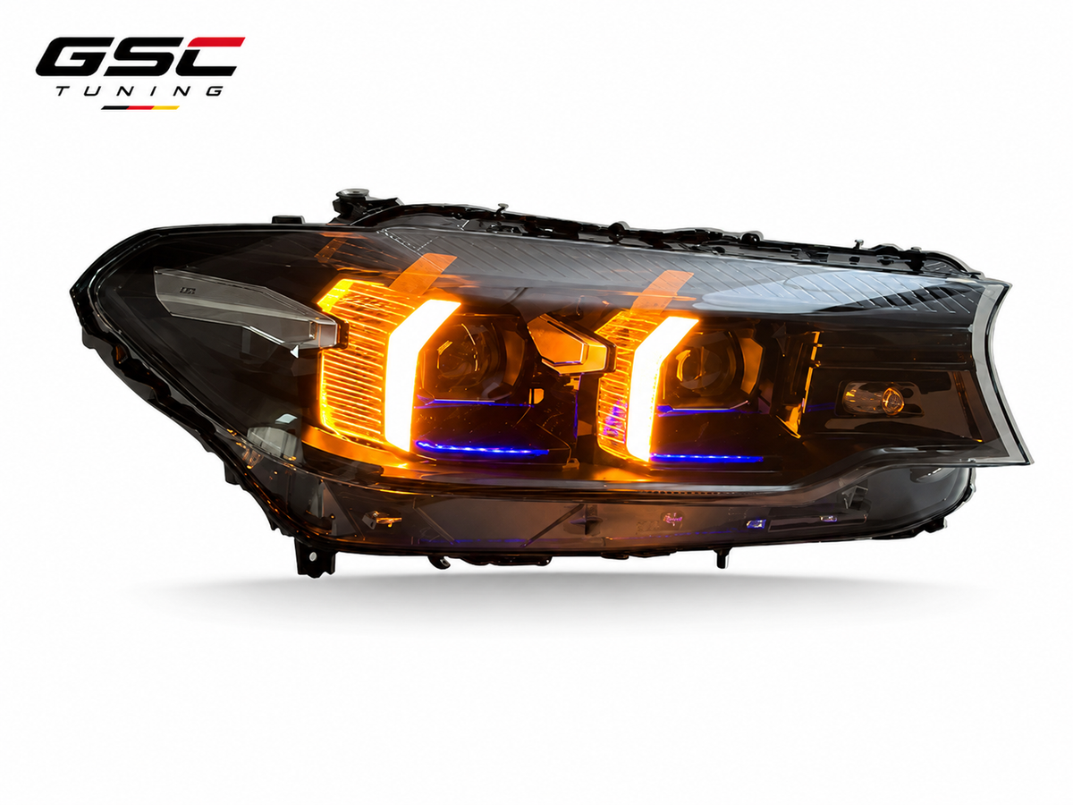 GSC LED DRL Projector Headlight Assembly Set for BMW 5 Series G30 – Xenon & LED Versions