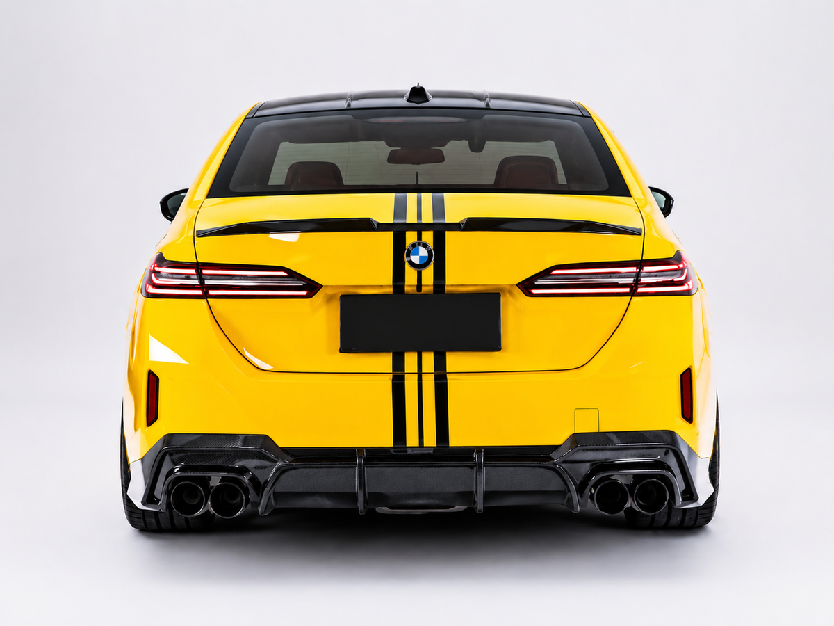 GSC BMW G68 5 Series Long Wheelbase Carbon Fiber Rear Diffuser with Exhaust Tips
