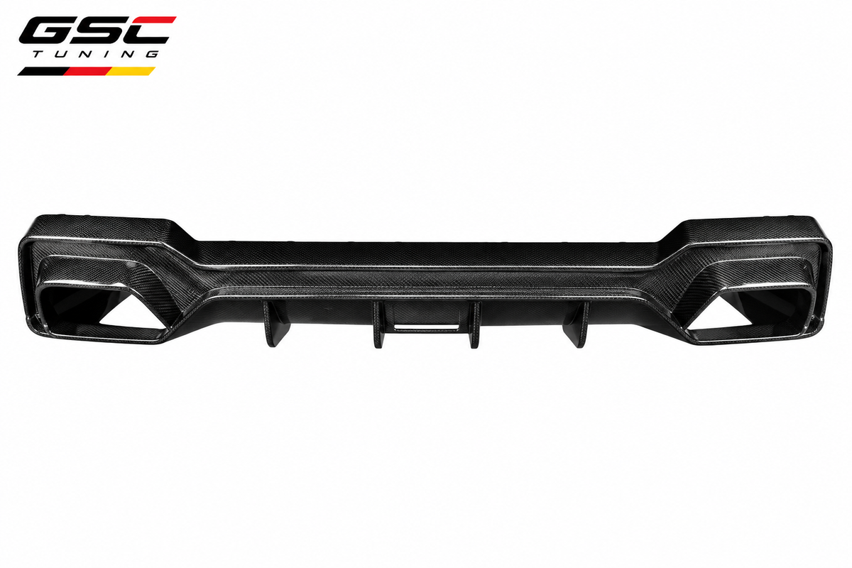 GSC BMW G68 5 Series Long Wheelbase Carbon Fiber Rear Diffuser with Exhaust Tips