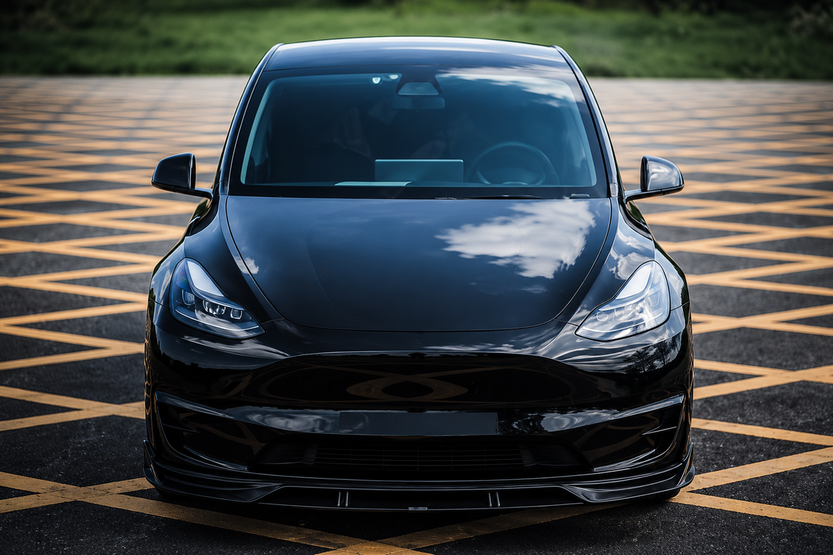 GSC Carbon Fiber Front Lip Splitter for Tesla Model Y 2021-2023