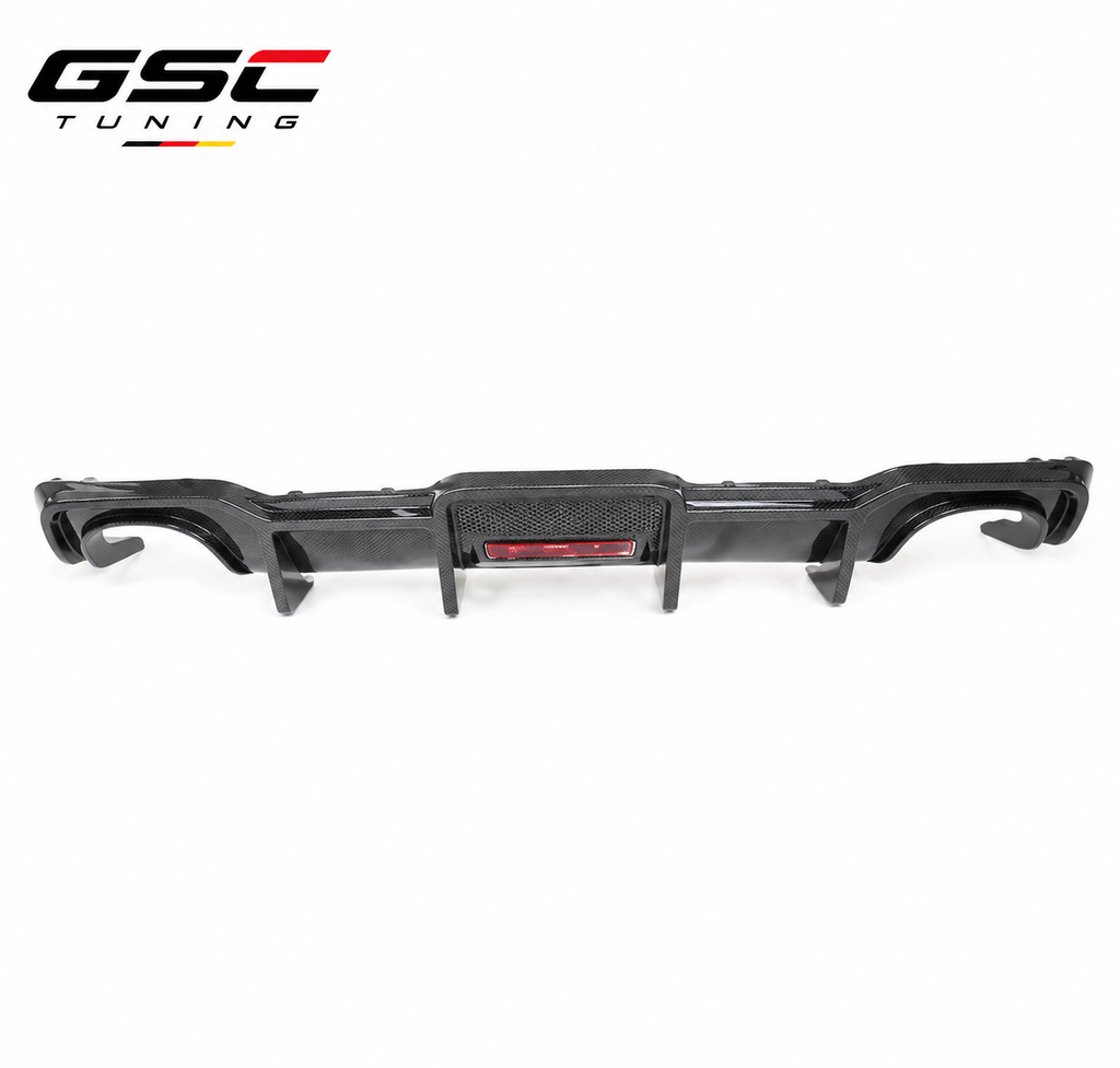 GSC Dry Carbon Fiber Rear Diffuser With Light For Audi RS3 8V