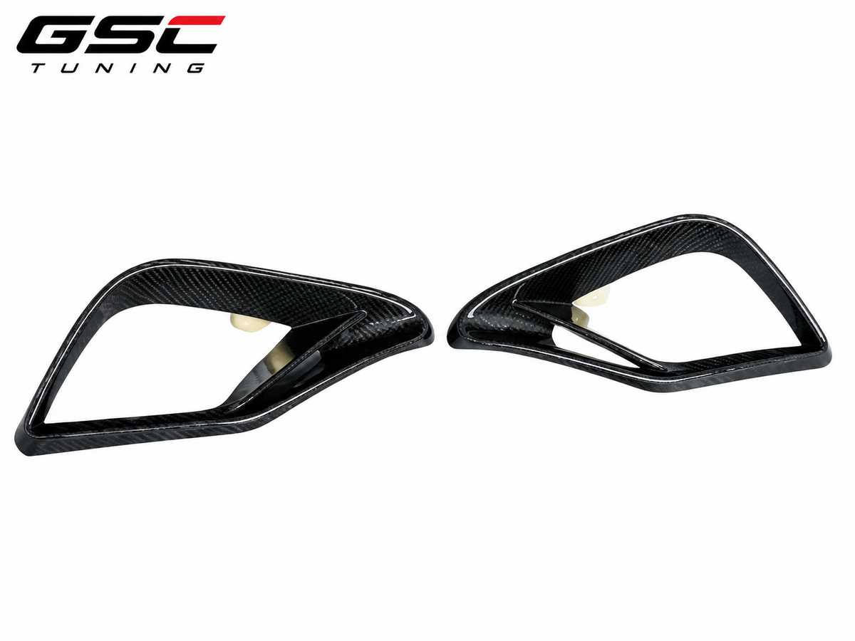 GSC Dry Carbon Fiber Brabus Style Front Fog Light Frame Trim for Mercedes-Benz W217 S-Class Coupe