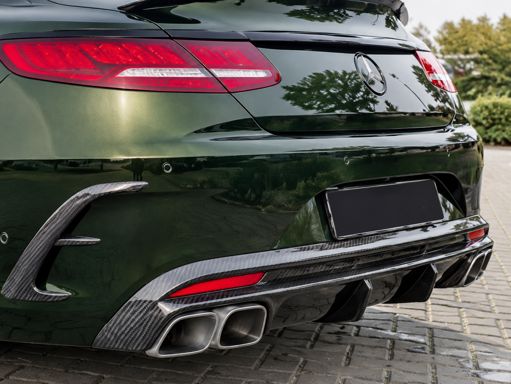 GSC Dry Carbon Fiber Brabus Style Rear Diffuser for Mercedes-Benz W217 S-Class Coupe