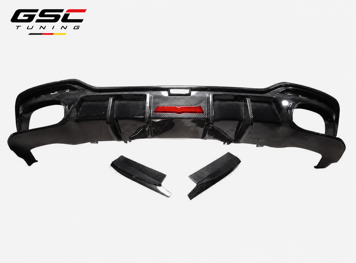 GSC Carbon Fiber Rear Diffuser With Side Extensions For BMW M5 F90 2018-2023
