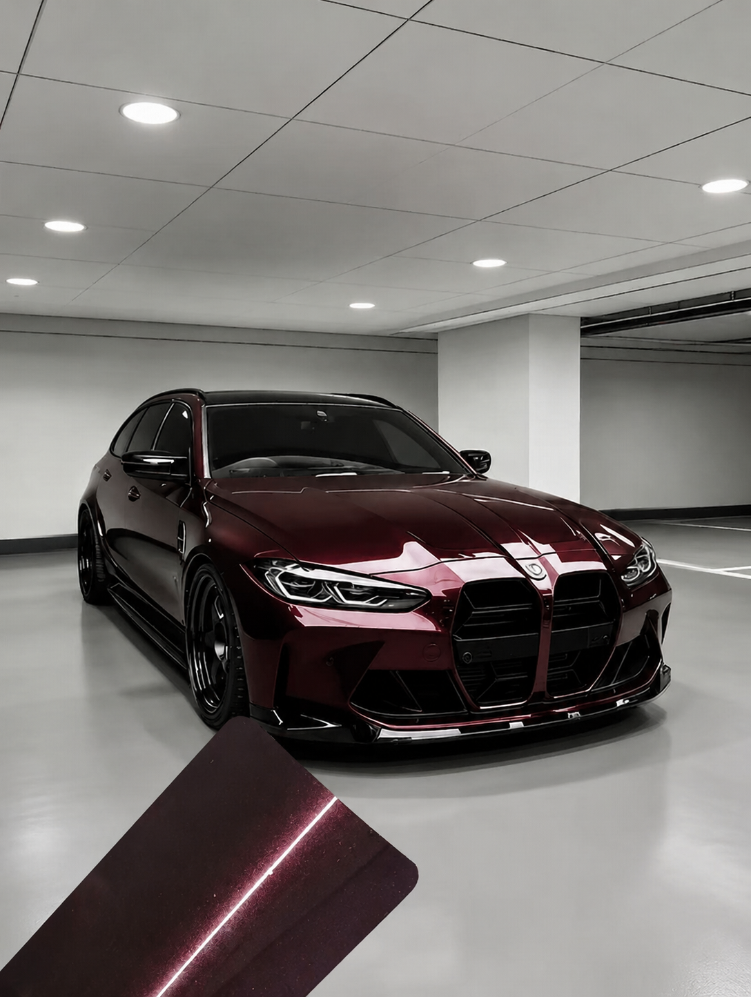 Jaguar Black Rose TPU Color PPF – Deep Metallic Burgundy Paint Protection Film